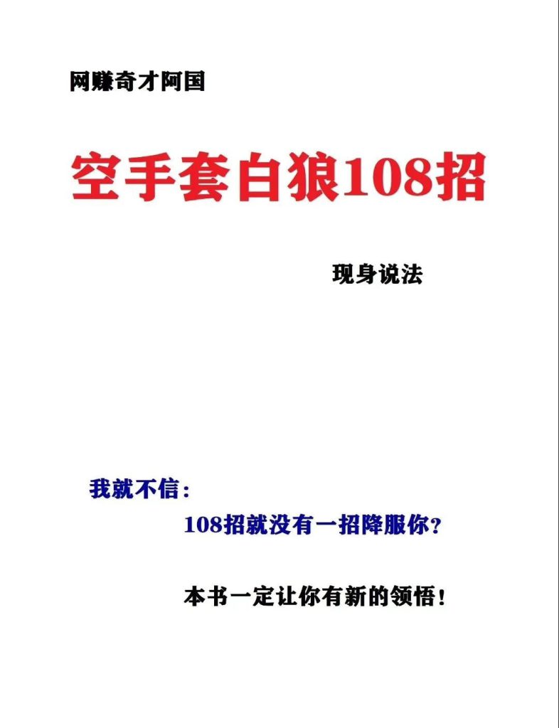 阿国《空手套白狼108招》电子书资料pdf版下载