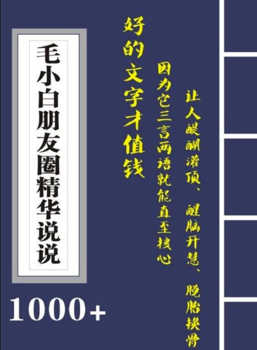 毛小白《朋友圈说说精华1000+》PDF电子书高清无水印）