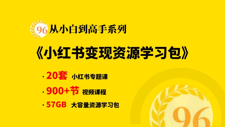 【从小白到高手系列】小红书变现资源学习大咖干货合集包