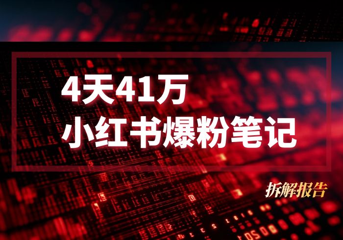 解锁爆粉密码：4天41万小红书爆粉笔记（限时免费）
