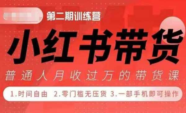 小红书24小时赚钱机器，涨粉、带货、变现一部手机自由创业（45节实操课）